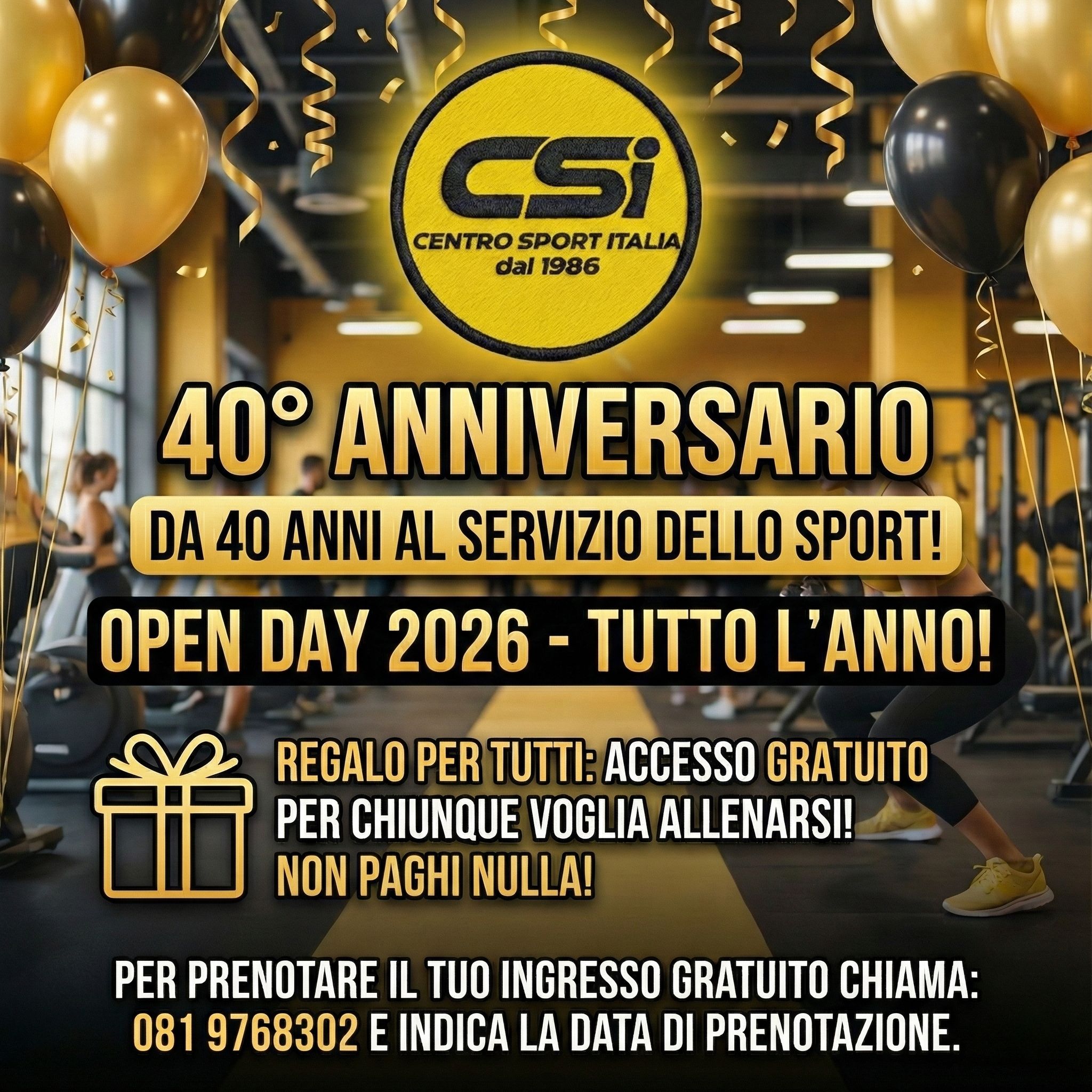 Locandina Open Day 40 Anni Centro Sport Italia