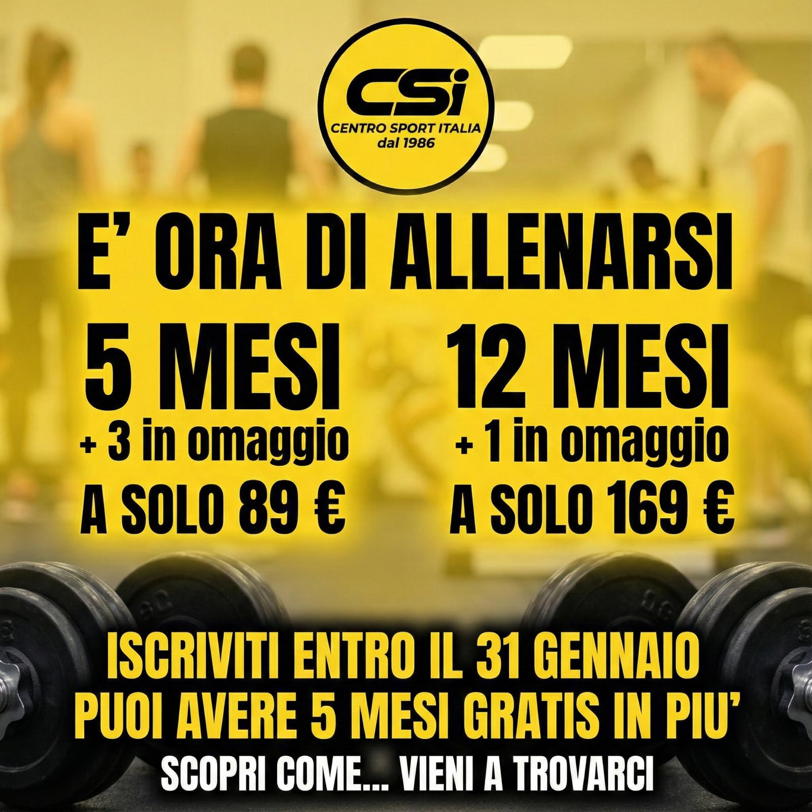 Offerta Gennaio - Centro Sport Italia