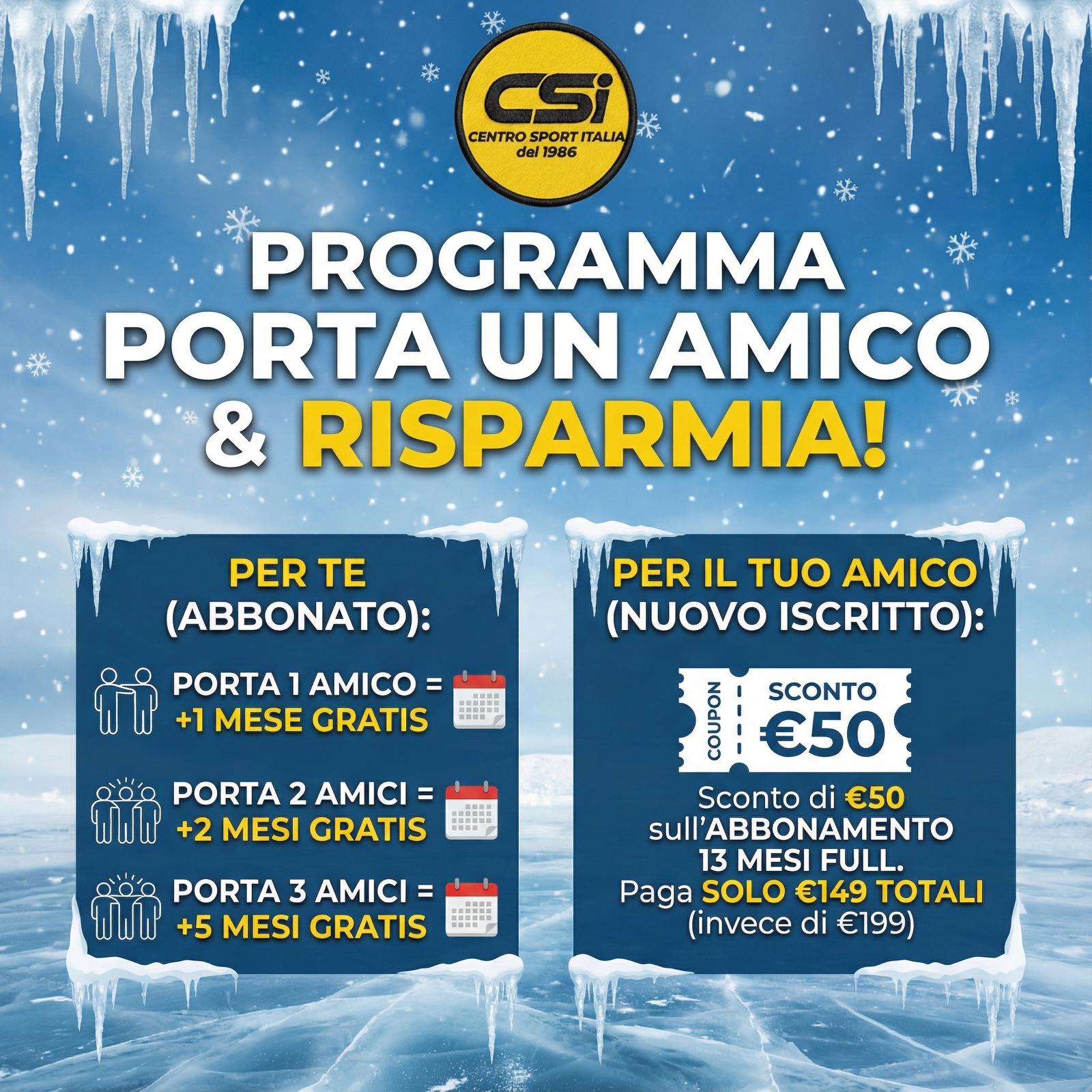 Avviso Coupon - Porta un amico e guadagna mesi gratis