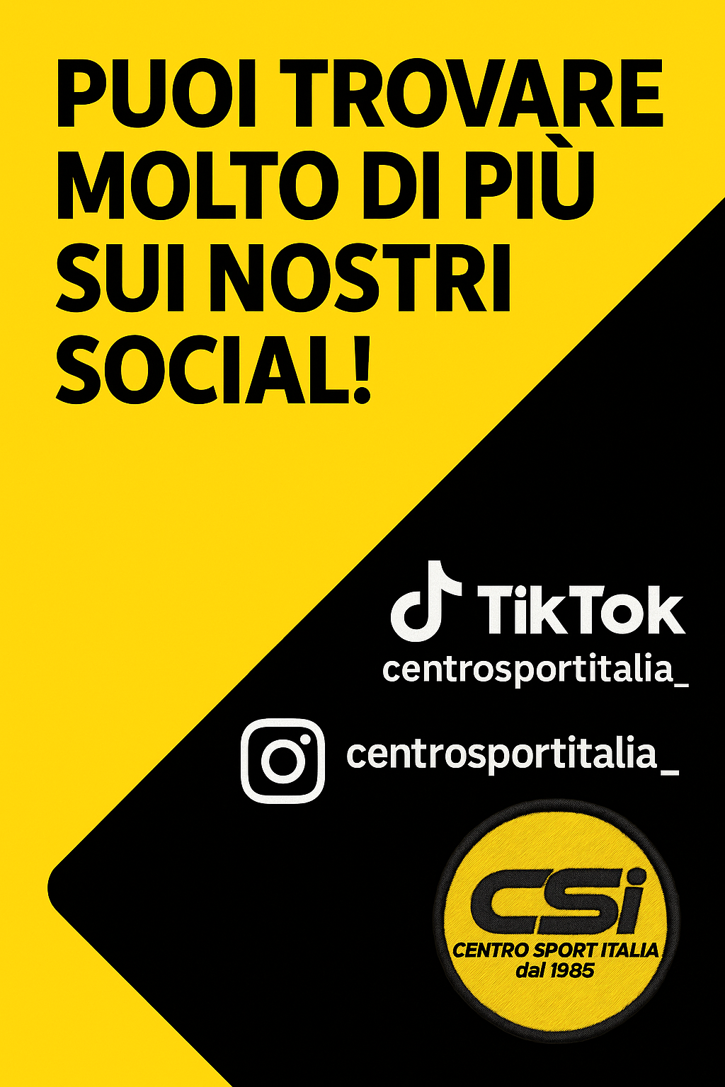 Puoi trovare molto di più sui nostri social!